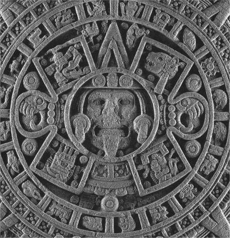 Detail of the Aztec Calendar Stone